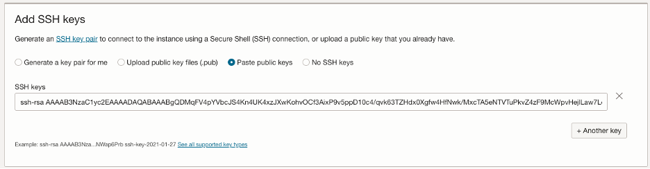 Figure: Instance SSH