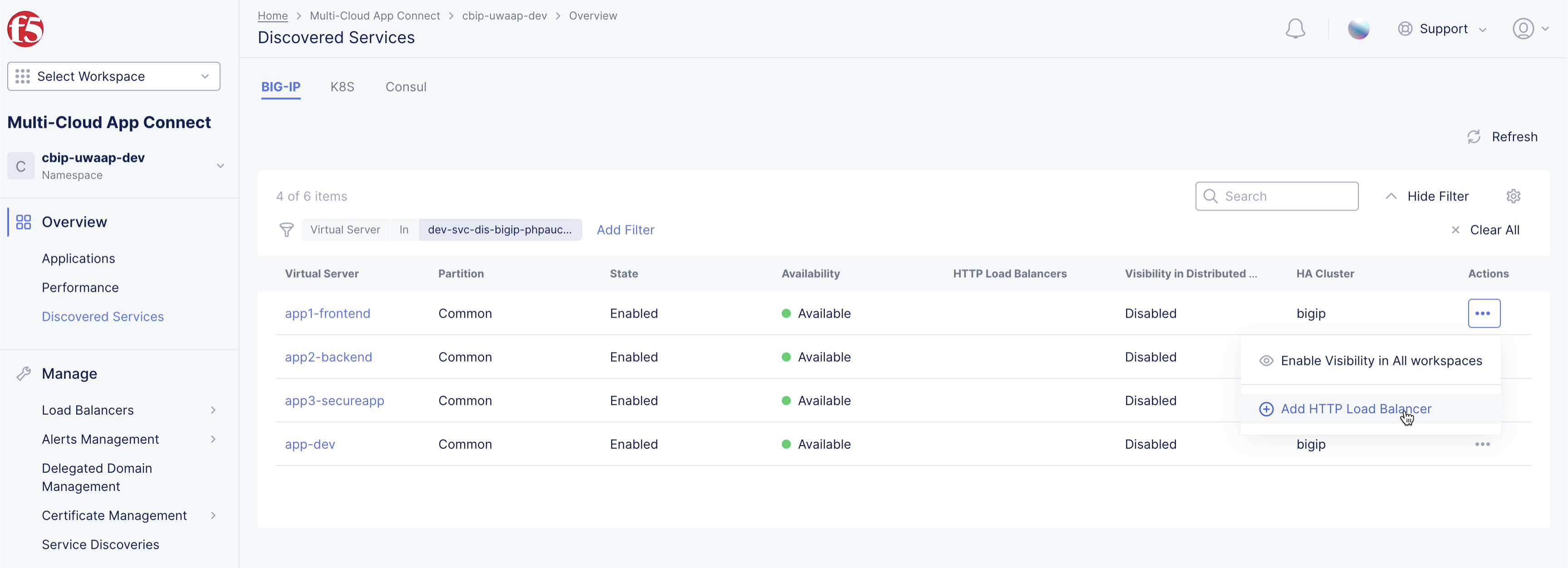Figure: Add HTTP LB