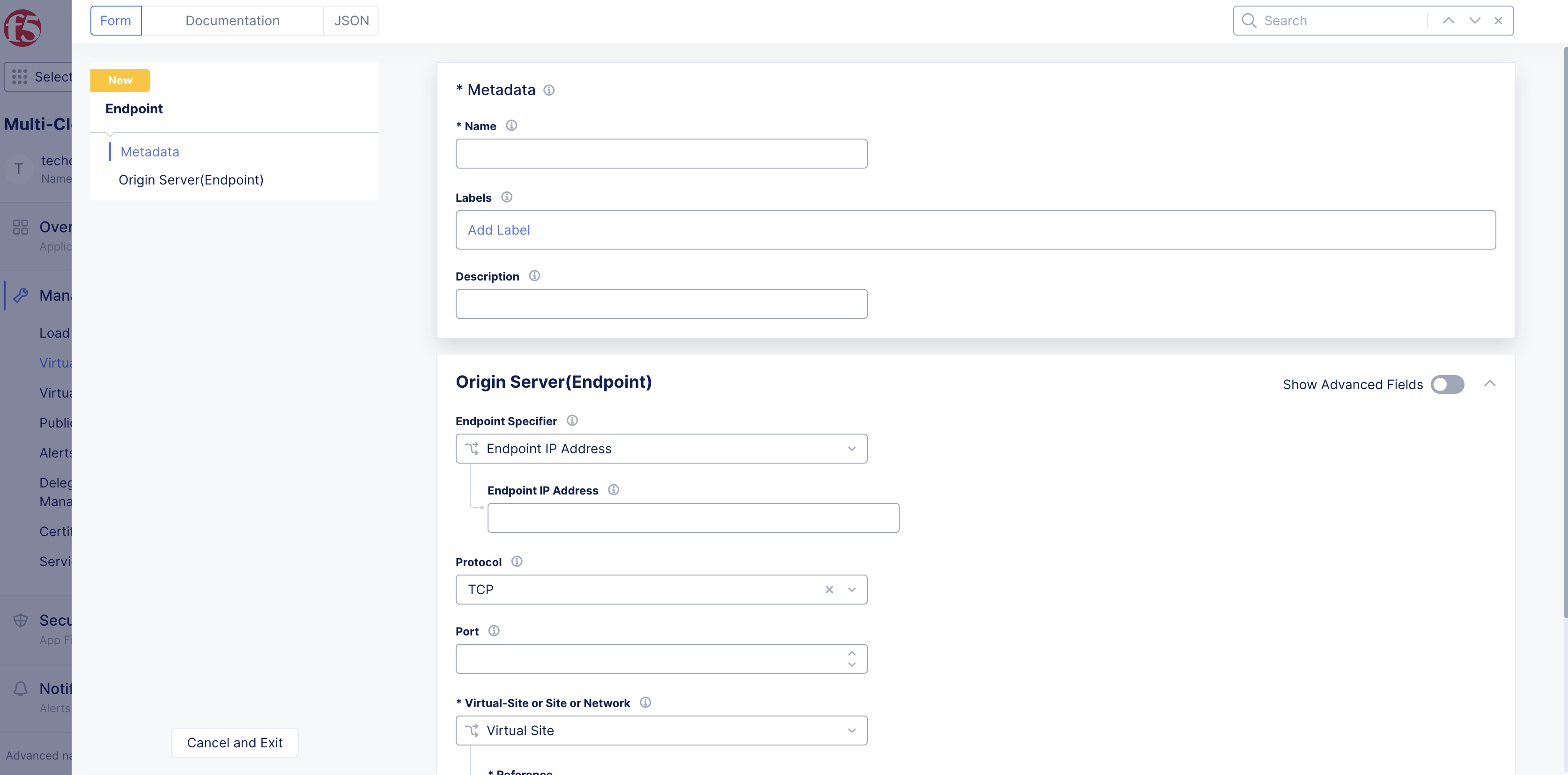 Figure: Configure Endpoint Metadata